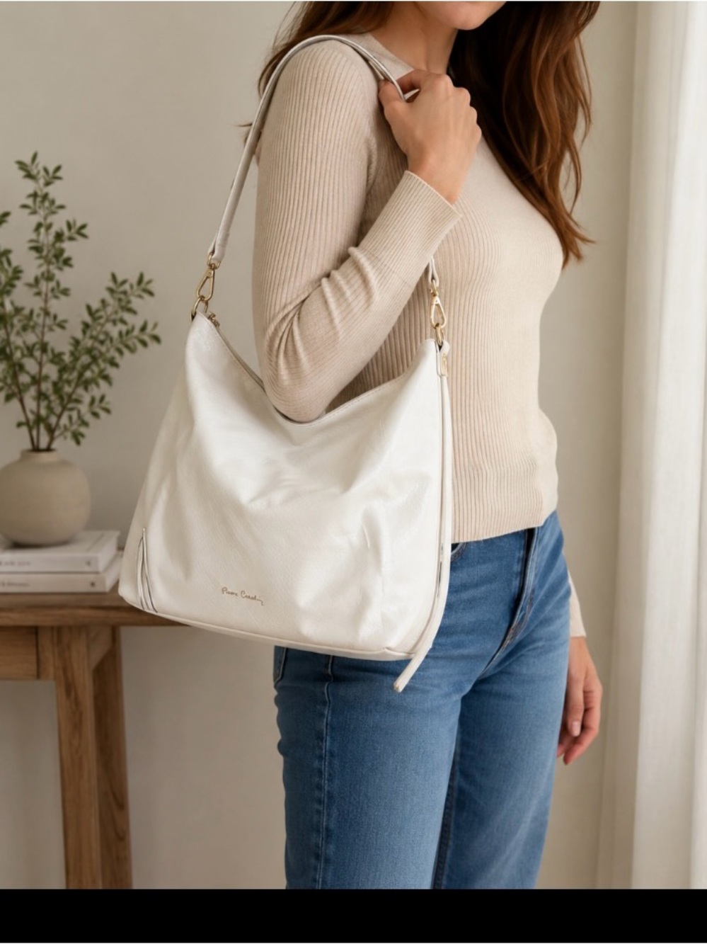 Pierre Cardin Cream-White Shoulder Bag